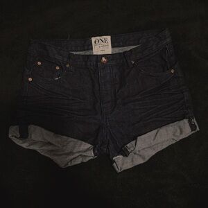 One Teaspoon: Cotton Denim Shorts